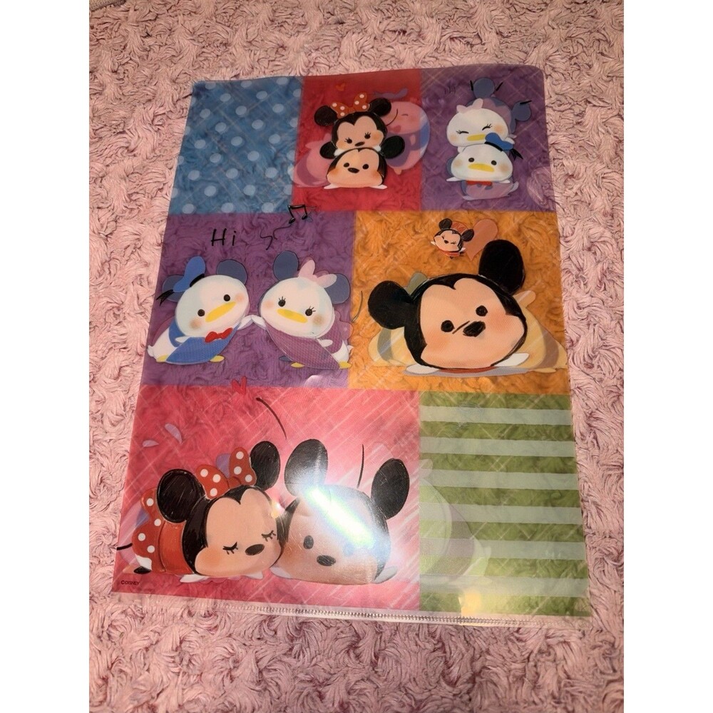 Disney Tsum Tsum School Clear File Portfolios Folders Mickey Minnie Donald